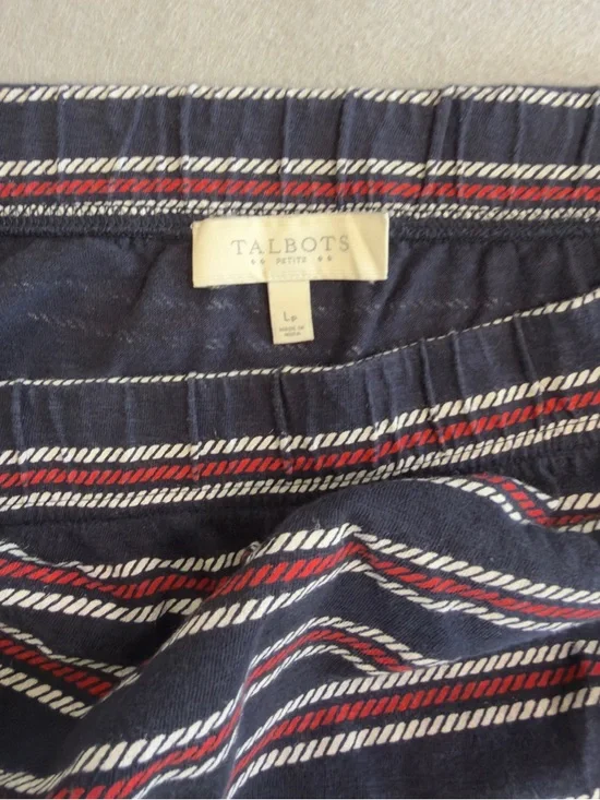 Talbots Red, White and Blue Striped Knee-Length Skirt Size Large Petite - Picture 5 of 9